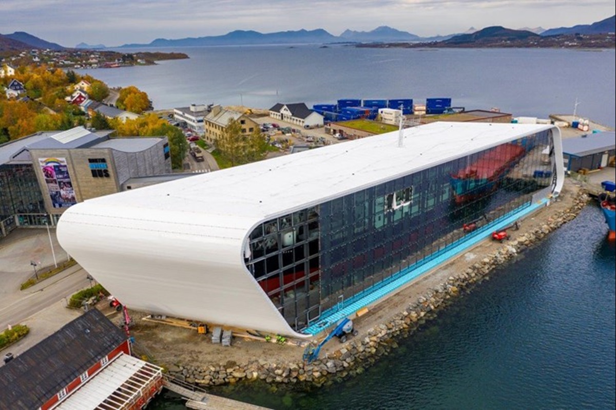 The art of putting an old coastal liner inside of a building